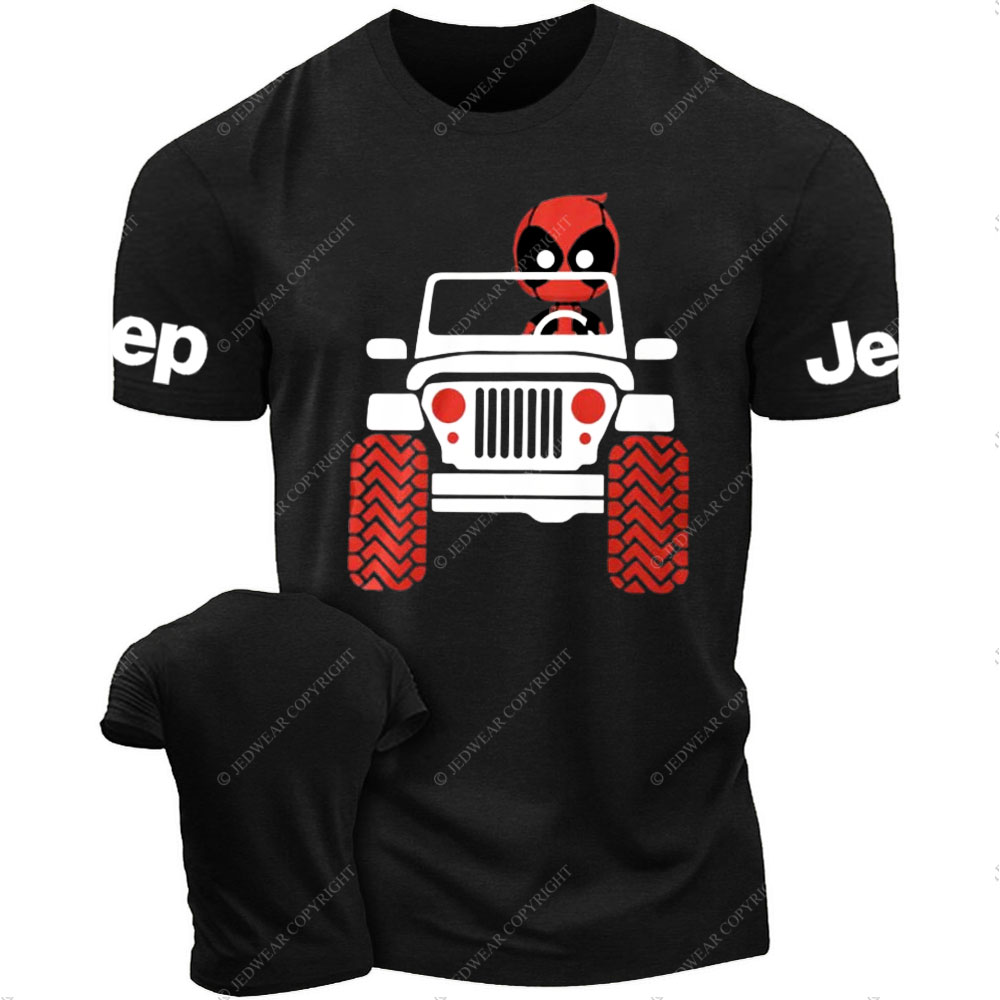 Red Hero Drives a White Jp T-Shirt