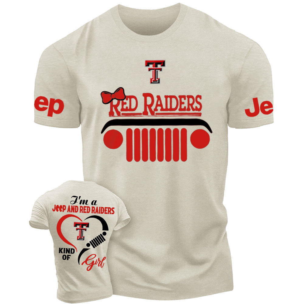 Texas Tech Red Raiders Football Team Heart Jeep Girl T-Shirt