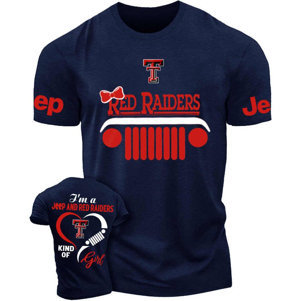 Texas Tech Red Raiders Football Team Heart Jeep Girl T-Shirt