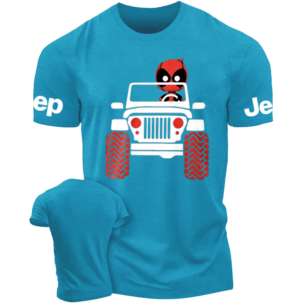 Red Hero Drives a White Jp T-Shirt