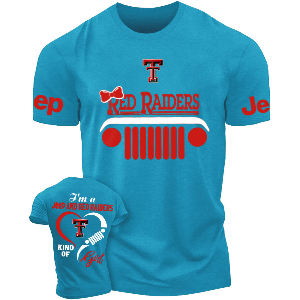 Texas Tech Red Raiders Football Team Heart Jeep Girl T-Shirt