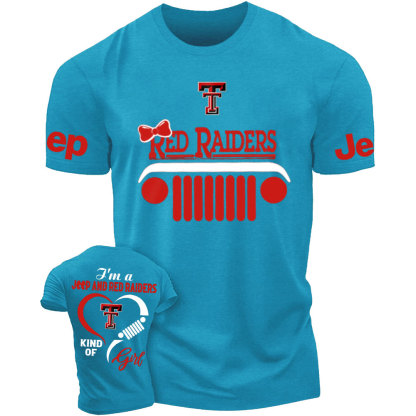 Texas Tech Red Raiders Football Team Heart Jeep Girl T-Shirt