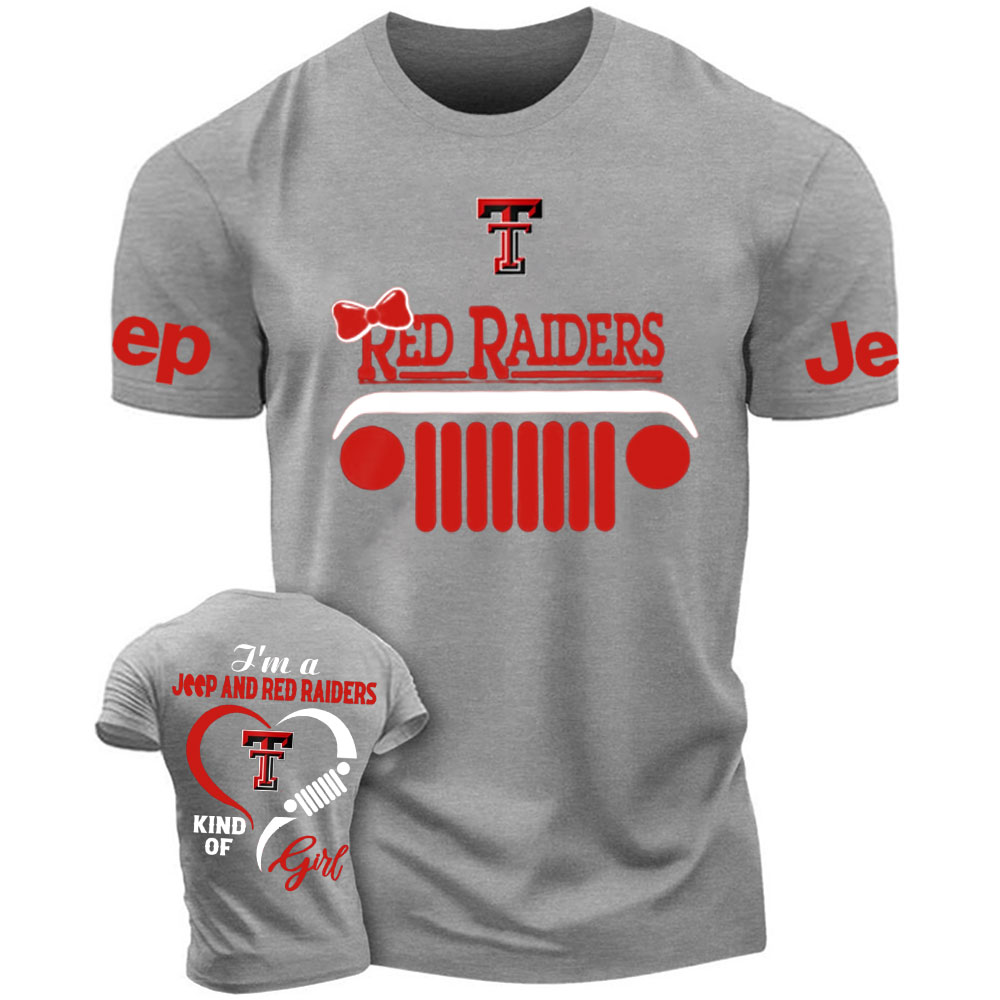 Texas Tech Red Raiders Football Team Heart Jeep Girl T-Shirt