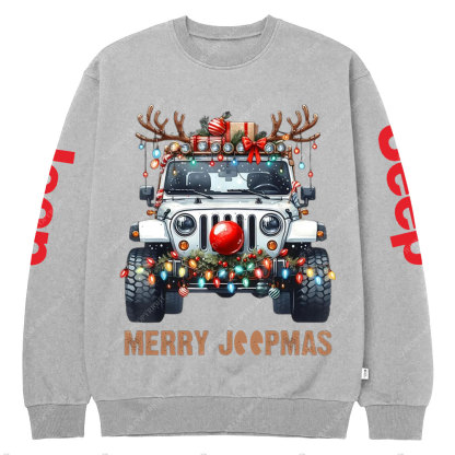 Merry Jpmas Ugly Light Reindeer Christmas Essential Crew Neck Sweatshirt
