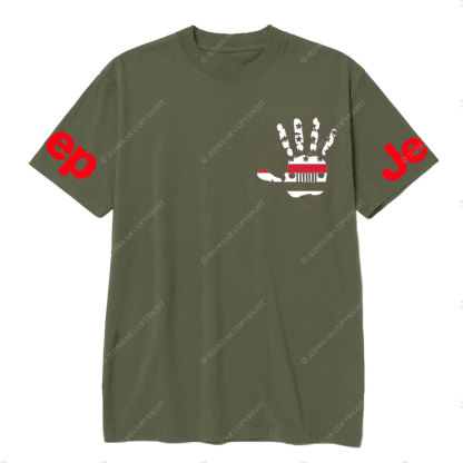 Jp Wave Firefighter Red Line US Flag T-Shirt