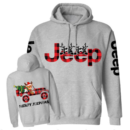 Merry Jpermas Reindeer Snowman Jp Truck Casual Hoodie