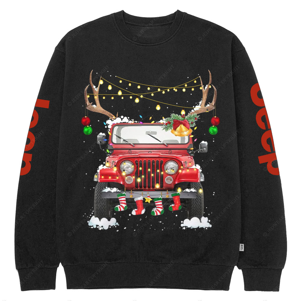 Elk Antlers Christmas Vibes Jp Crew Neck Sweatshirt