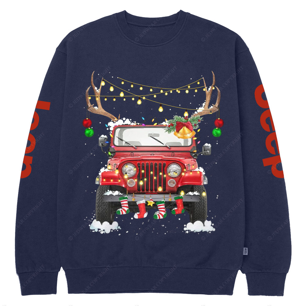 Elk Antlers Christmas Vibes Jp Crew Neck Sweatshirt