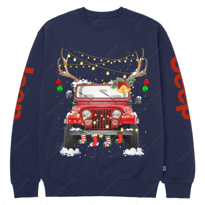 Elk Antlers Christmas Vibes Jp Crew Neck Sweatshirt