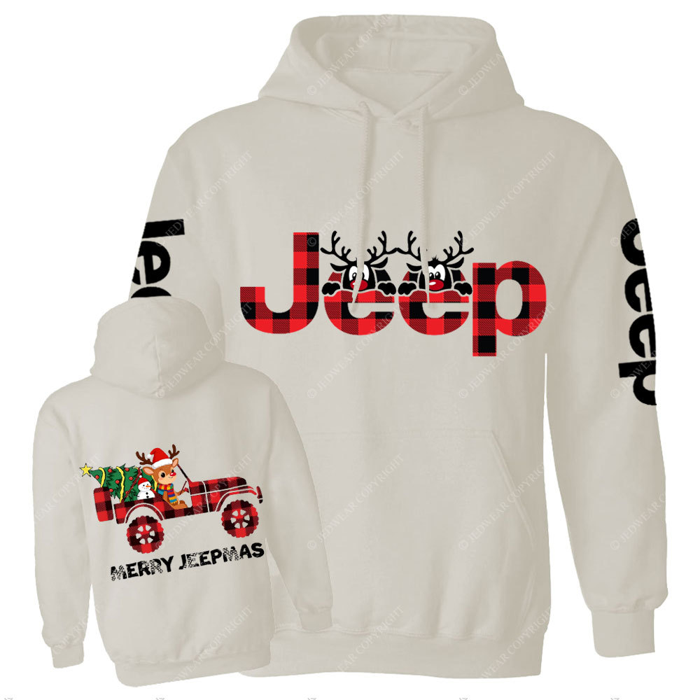 Merry Jpermas Reindeer Snowman Jp Truck Casual Hoodie