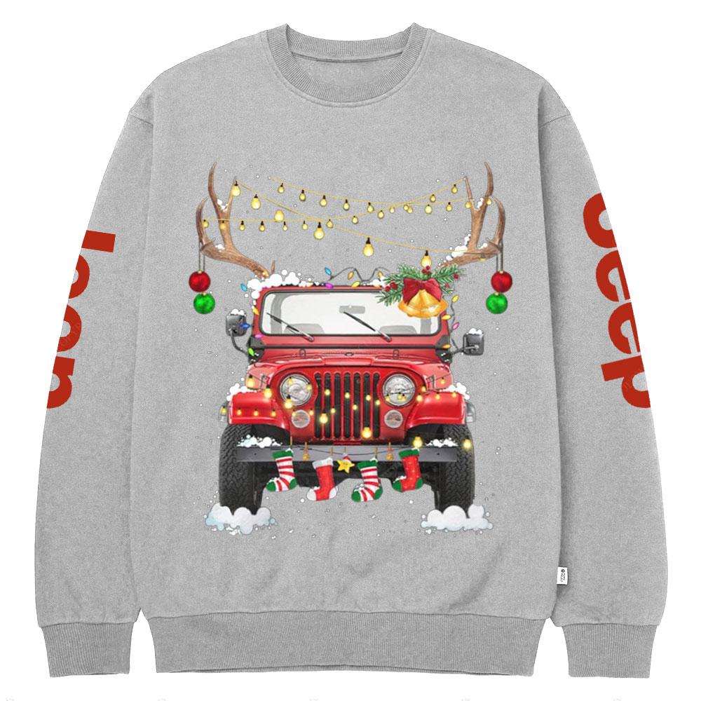Elk Antlers Christmas Vibes Jp Crew Neck Sweatshirt