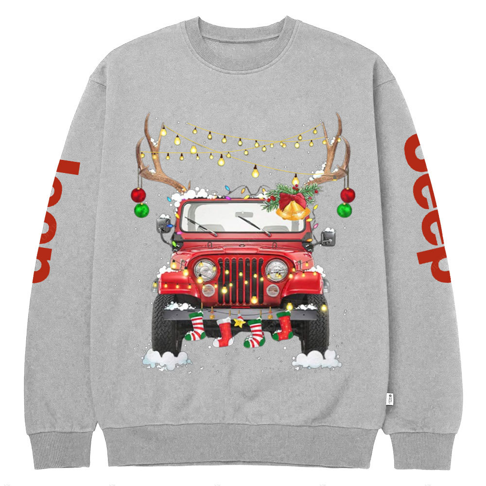Elk Antlers Christmas Vibes Jp Crew Neck Sweatshirt