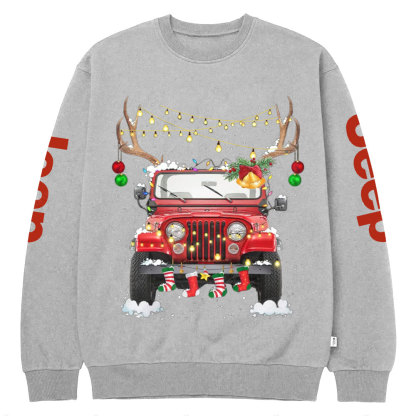 Elk Antlers Christmas Vibes Jp Crew Neck Sweatshirt