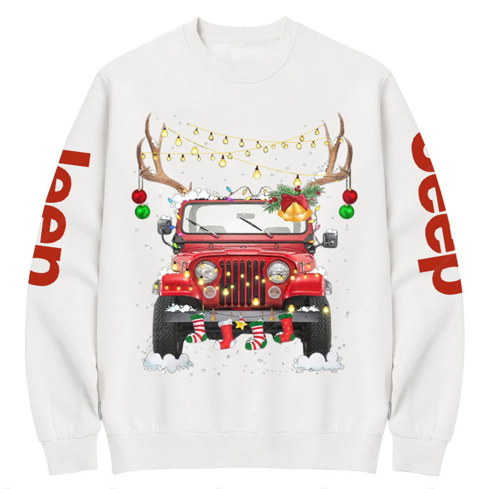 Elk Antlers Christmas Vibes Jp Crew Neck Sweatshirt