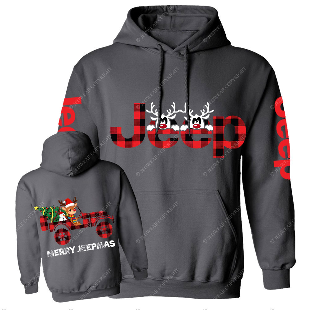 Merry Jpermas Reindeer Snowman Jp Truck Casual Hoodie
