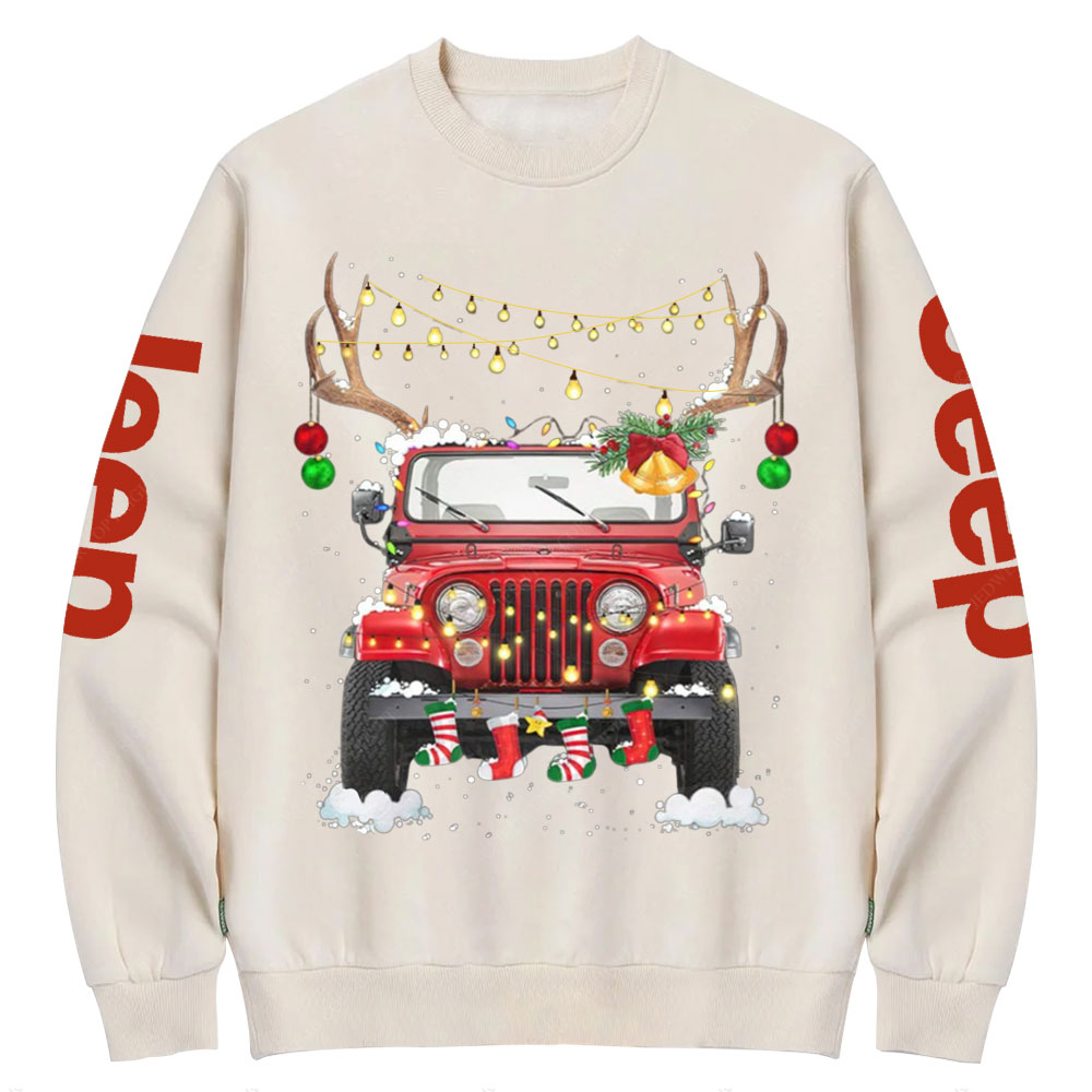 Elk Antlers Christmas Vibes Jp Crew Neck Sweatshirt