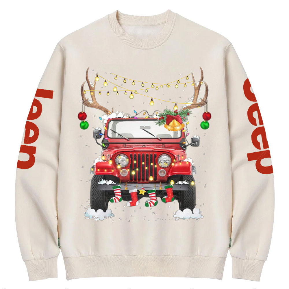Elk Antlers Christmas Vibes Jp Crew Neck Sweatshirt