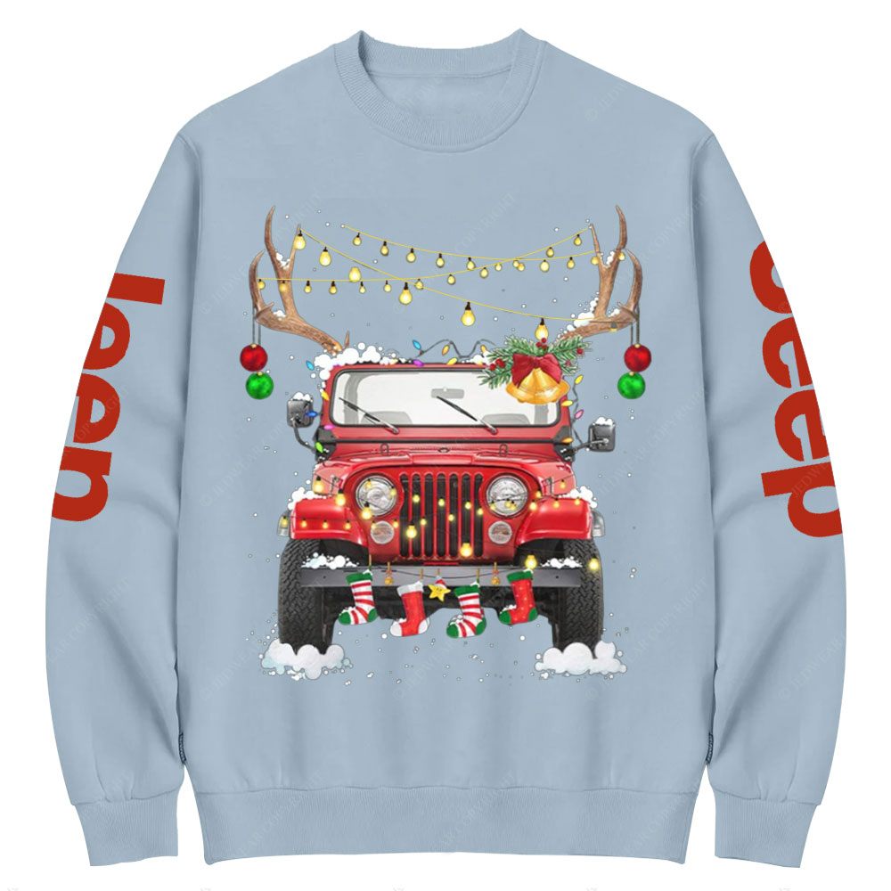 Elk Antlers Christmas Vibes Jp Crew Neck Sweatshirt