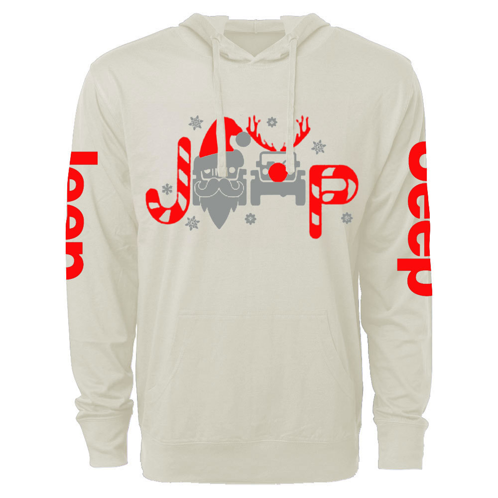 Pretty Jps Christmas Santa Claus And Reindeer Oversized Lightweight Hoodie