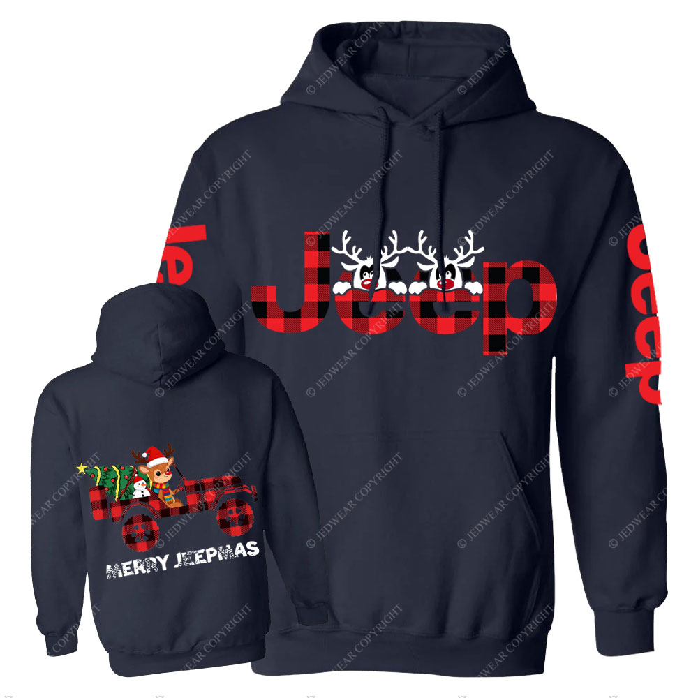 Merry Jpermas Reindeer Snowman Jp Truck Casual Hoodie