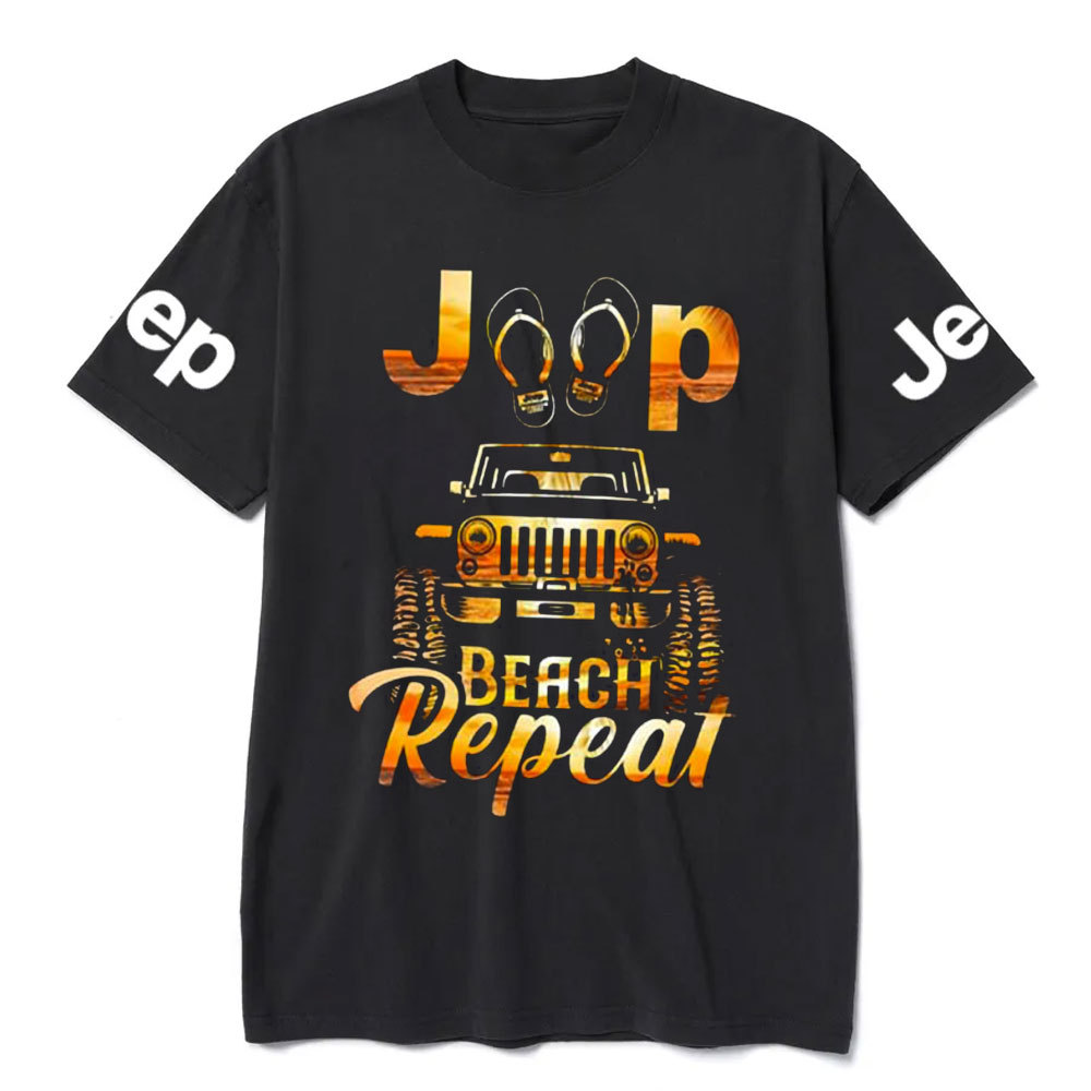 Jp Flip Flops Beach Repeat Jp Lover T-Shirt