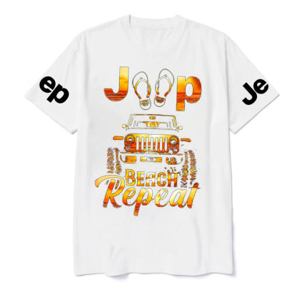 Jp Flip Flops Beach Repeat Jp Lover T-Shirt