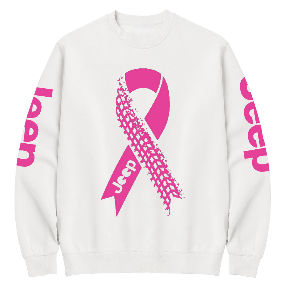 Jp Rutting Breast Cancer Ribbon Crew Neck Sweatshirt