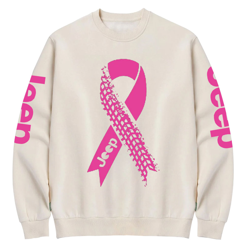Jp Rutting Breast Cancer Ribbon Crew Neck Sweatshirt