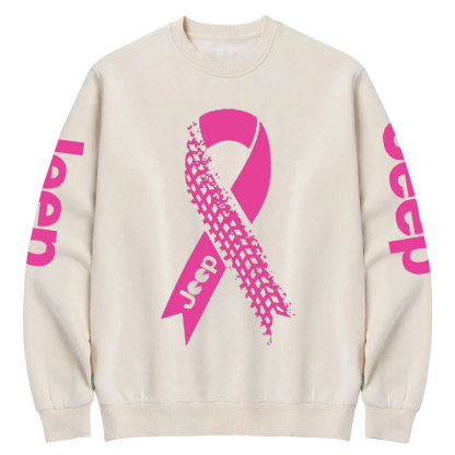Jp Rutting Breast Cancer Ribbon Crew Neck Sweatshirt