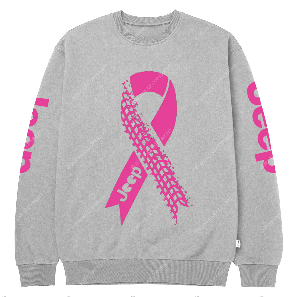 Jp Rutting Breast Cancer Ribbon Crew Neck Sweatshirt