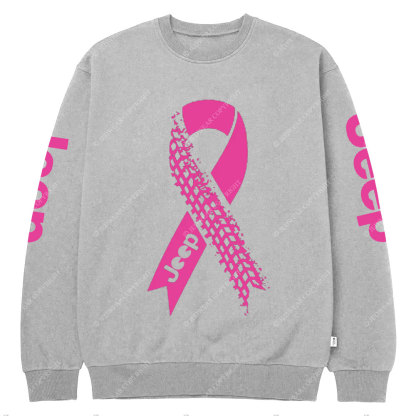 Jp Rutting Breast Cancer Ribbon Crew Neck Sweatshirt