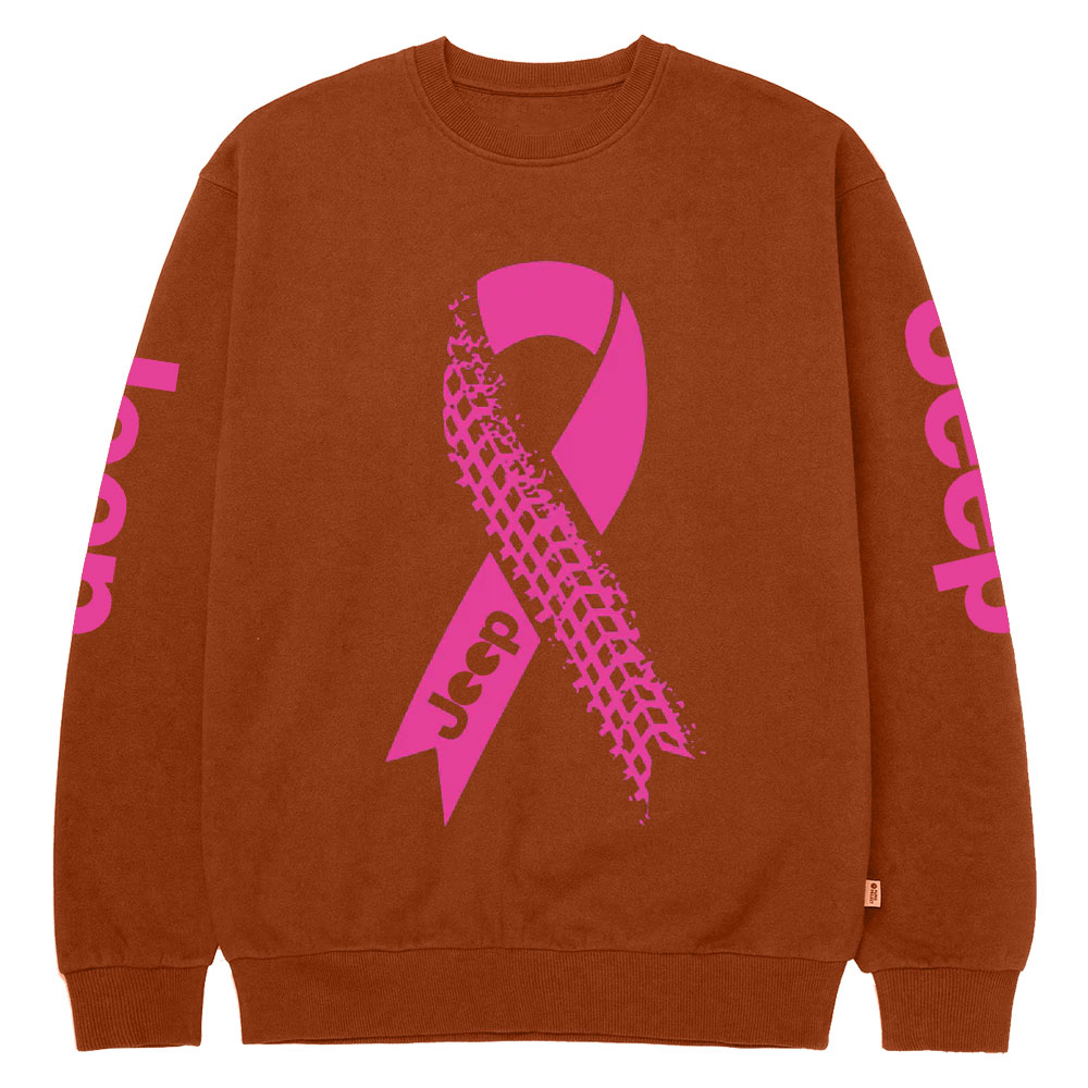 Jp Rutting Breast Cancer Ribbon Crew Neck Sweatshirt
