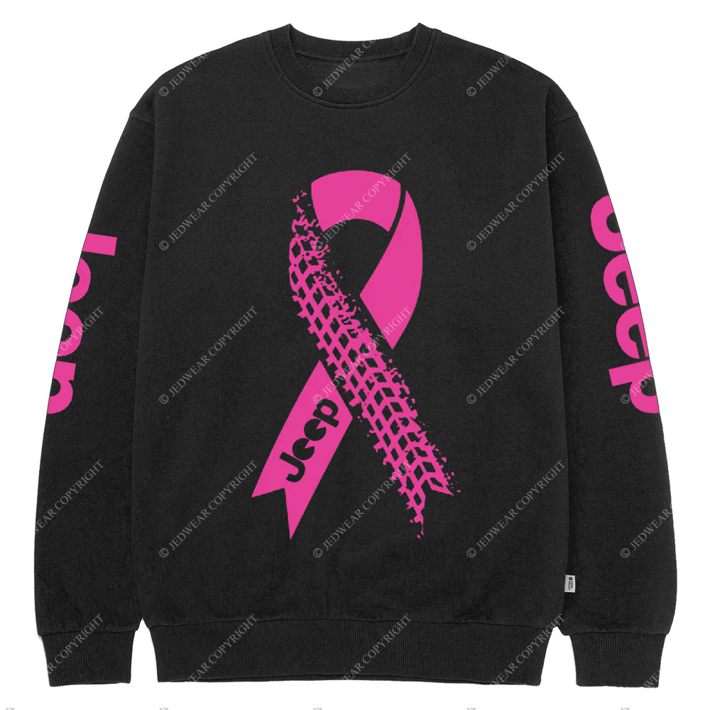 Jp Rutting Breast Cancer Ribbon Crew Neck Sweatshirt