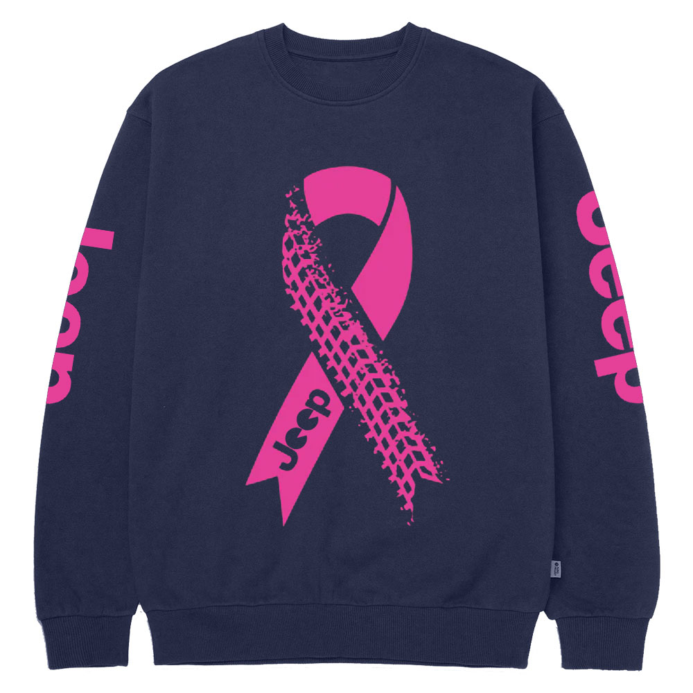 Jp Rutting Breast Cancer Ribbon Crew Neck Sweatshirt