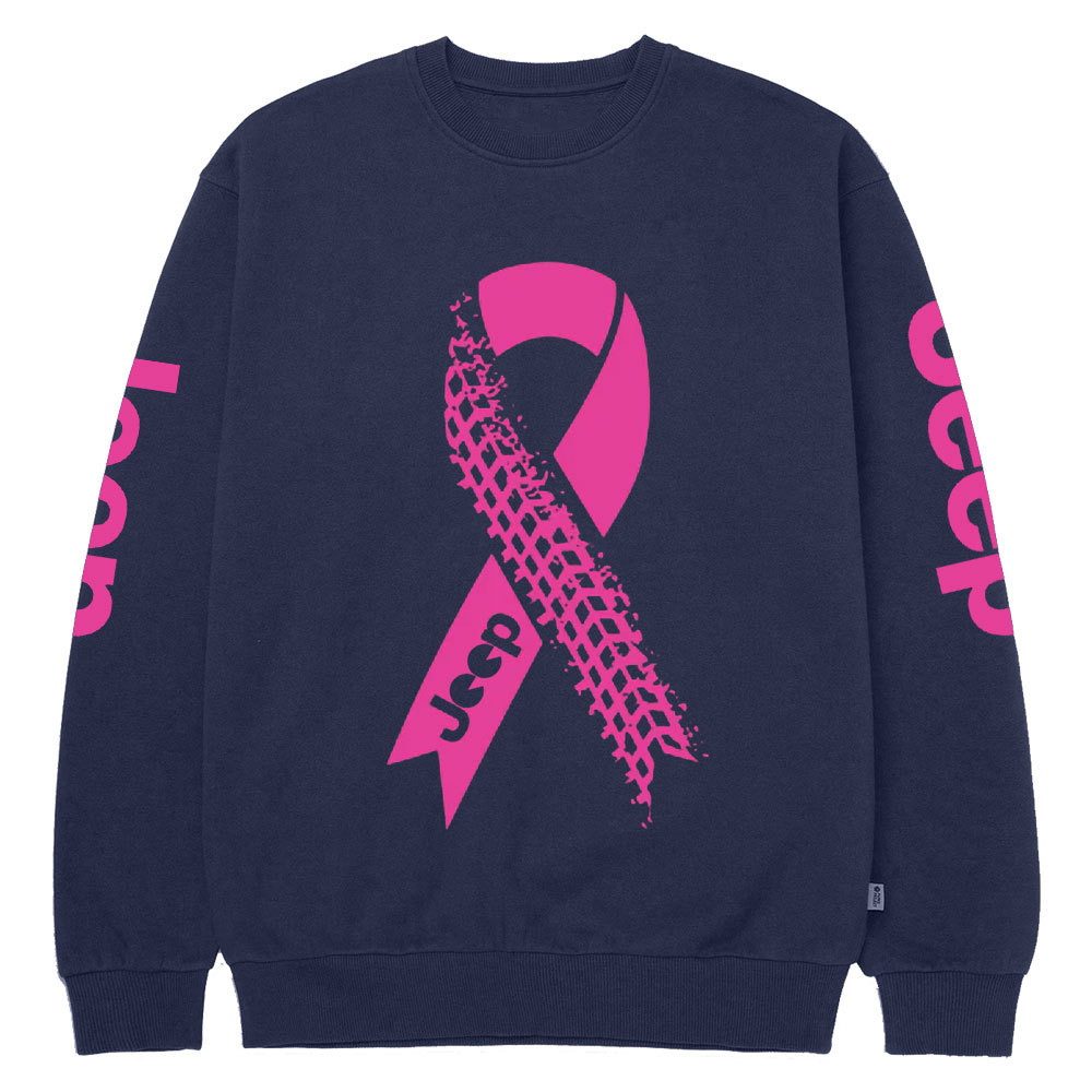 Jp Rutting Breast Cancer Ribbon Crew Neck Sweatshirt