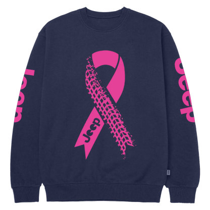 Jp Rutting Breast Cancer Ribbon Crew Neck Sweatshirt