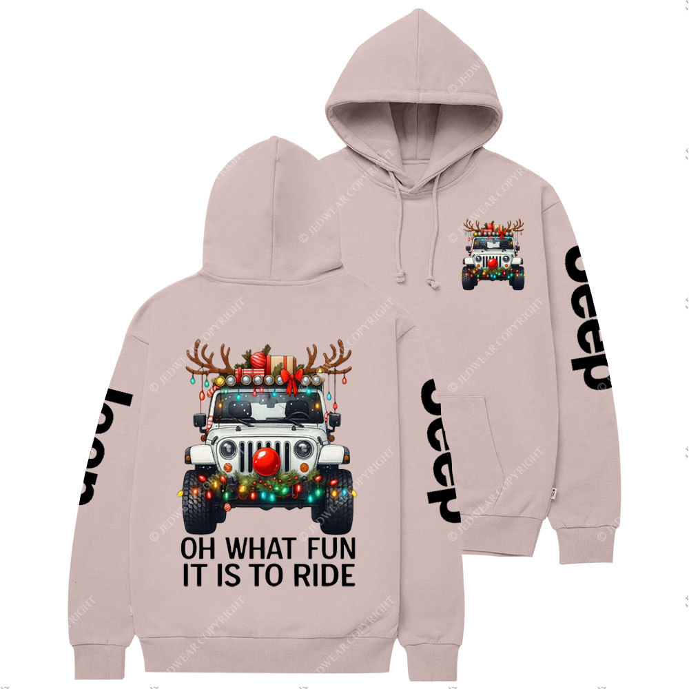 Antlers Jp Oh What Fun It Is to Ride Christmas Casual Hoodie
