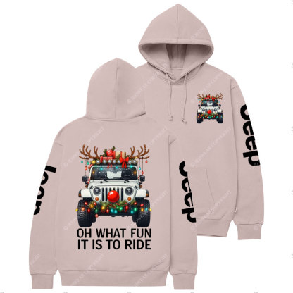 Antlers Jp Oh What Fun It Is to Ride Christmas Casual Hoodie