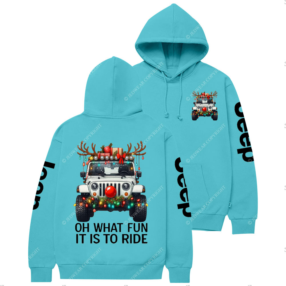 Antlers Jp Oh What Fun It Is to Ride Christmas Casual Hoodie