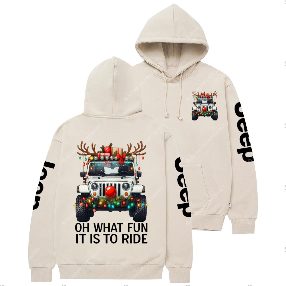 Antlers Jp Oh What Fun It Is to Ride Christmas Casual Hoodie