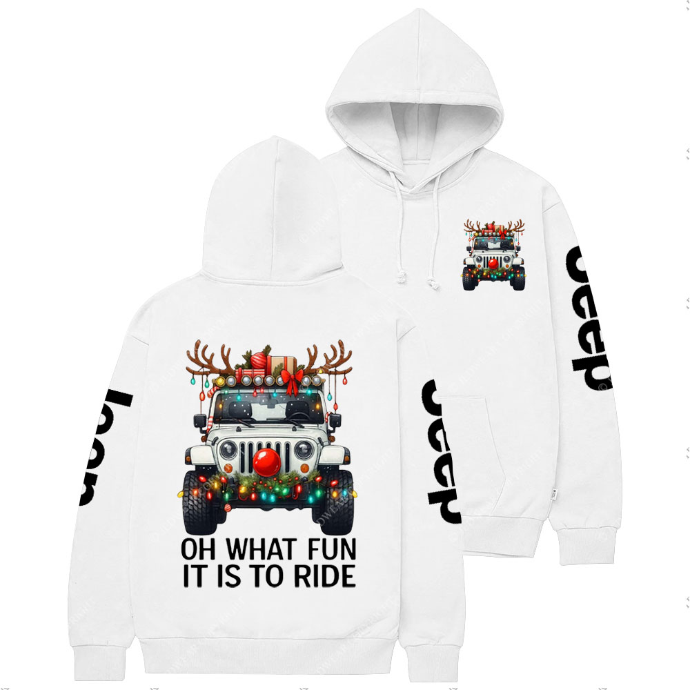 Antlers Jp Oh What Fun It Is to Ride Christmas Casual Hoodie
