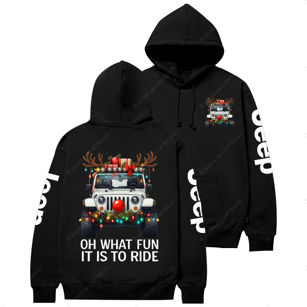 Antlers Jp Oh What Fun It Is to Ride Christmas Casual Hoodie