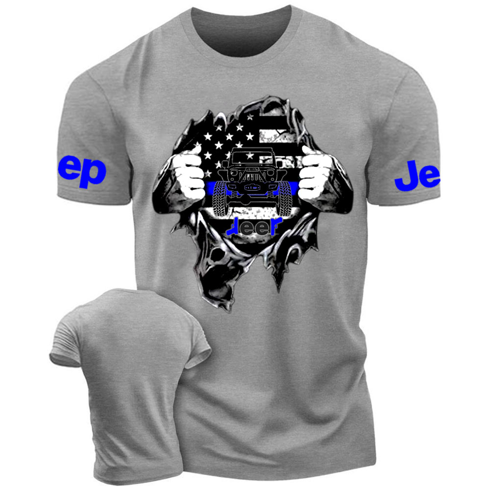 Jp Thin Blue Flag For Police Jp Lover Men T-Shirt