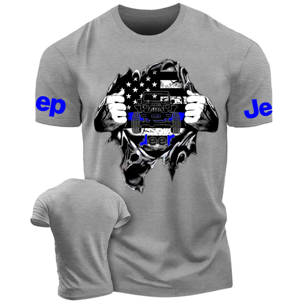 Jp Thin Blue Flag For Police Jp Lover Men T-Shirt