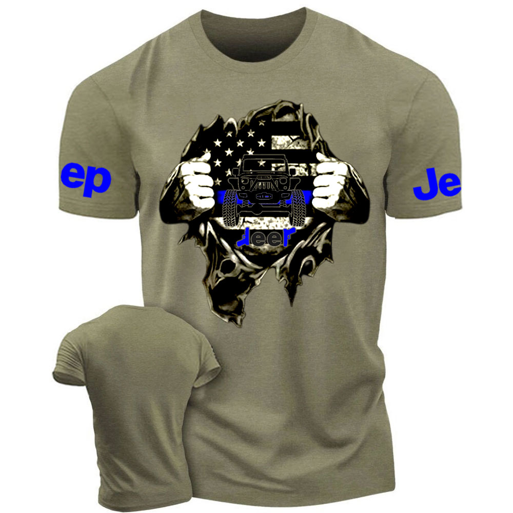 Jp Thin Blue Flag For Police Jp Lover Men T-Shirt
