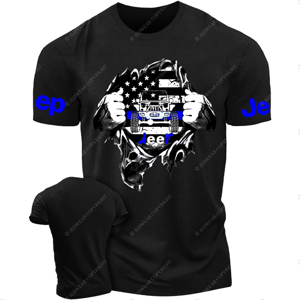 Jp Thin Blue Flag For Police Jp Lover Men T-Shirt