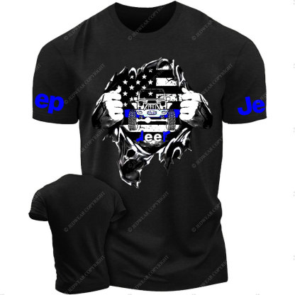 Jp Thin Blue Flag For Police Jp Lover Men T-Shirt