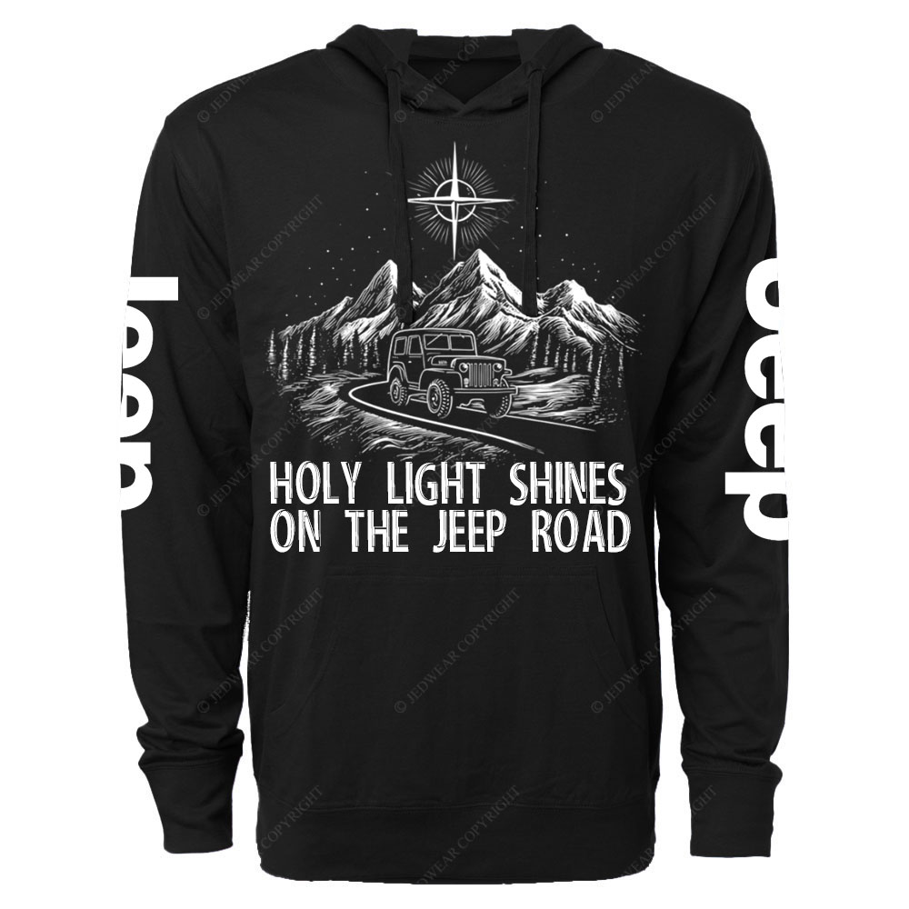 Holy light shines on the Jp Road Oversized Lightweight Hoodie