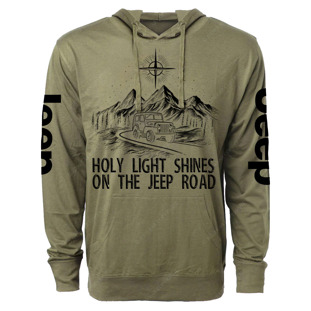 Holy light shines on the Jp Road Oversized Lightweight Hoodie