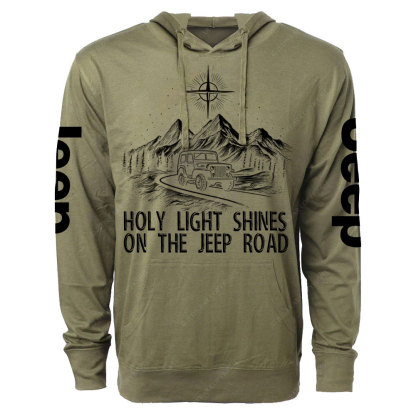 Holy light shines on the Jp Road Oversized Lightweight Hoodie